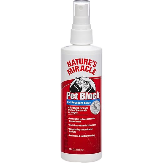 Nature's Miracle Pet Block Repellent Spray Just for Cats