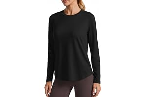 PINSPARK Soft Workout Tops for Women Long Sleeve Athletic Hiking Shirts