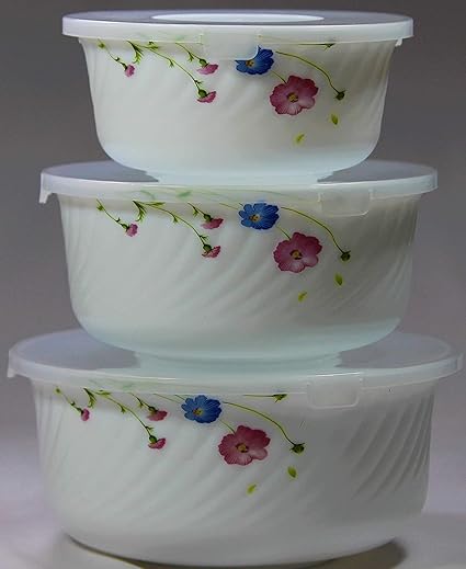 Weird Wolf Serving Bowl Set, 3-Pieces(1.5L, 1L, 0.5L), Dishwasher Safe, Heat and Break