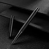 Black Forest Fountain Pen Fine Nib Classic Design with Converter and Metal Pen Case Set by Hongdian