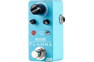FLAMMA FC02 Mini Reverb Pedal Digital Guitar Pedal with 3 Reverb Effects Church Plate Studio True Bypass