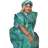 HD African Fashion Bubu Dress for Woman Embroidery Pattern Maxi Dress