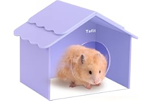Tafit Hamster Hideout Cute Acrylic Small Animals House Habitats Decor for Dwarf Hamsters, Syrian Hamsters, Gerbils, Hedgehogs, Rats, Mice, Lemmings, Purple