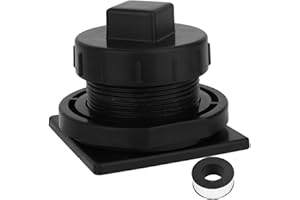 Stock Tank Drain Plug with Tape, Plastic Leak-Proof Stock Tank Plug Replacement Parts Fit for Rubbermaid 50/70/100/150/300 Ga