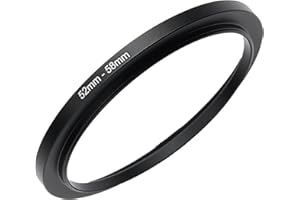 GZNLY 52mm to 58mm Step-up Adapter Rings Filter Adapter Black Metal Step Down Filter Ring Adapter Compatible with All Brand UV CPL ND Camera Lens Filter Stepping Rings (52mm-58mm)