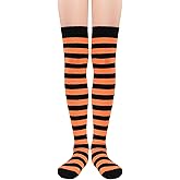 American Trends Womens Rainbow Socks Striped Knee High Socks Thigh High Stockings Casual Tube Socks Costume Leg Warmers