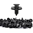 OTUAYAUTO 100PCS Push Type Retainer Bumper Clips, 8mm Fender Liner Clips Replacement for Nissan, Infiniti - Trim Rivet Body Fasteners Replace OEM: 01553-09321