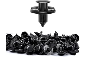 OTUAYAUTO 100PCS Push Type Retainer Bumper Clips, 8mm Fender Liner Clips Replacement for Nissan, Infiniti - Trim Rivet Body Fasteners Replace OEM: 01553-09321