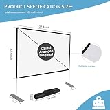SKERELL 120" Projector Screen with Stand, 4K HD, Portable for Indoor/Outdoor view 2