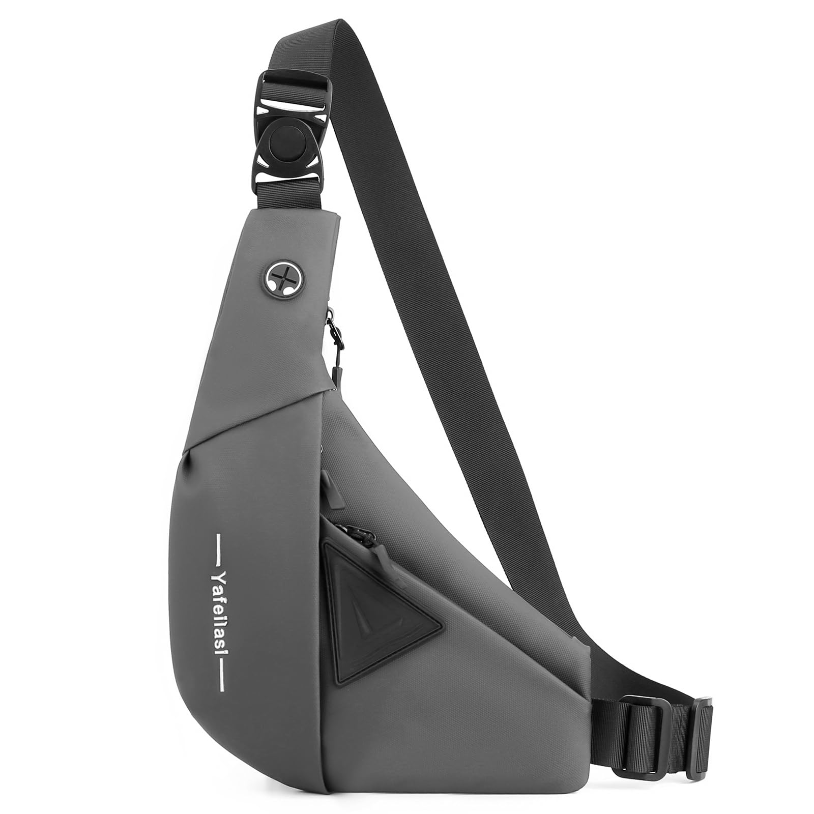 VARLIVOO Men's Crossbody Bag Waterproof Sling Chest Pack Lightweight Anti Theft Shoulder Bag for Gym Travel Hiking Camping Cycling Running (Grey B)