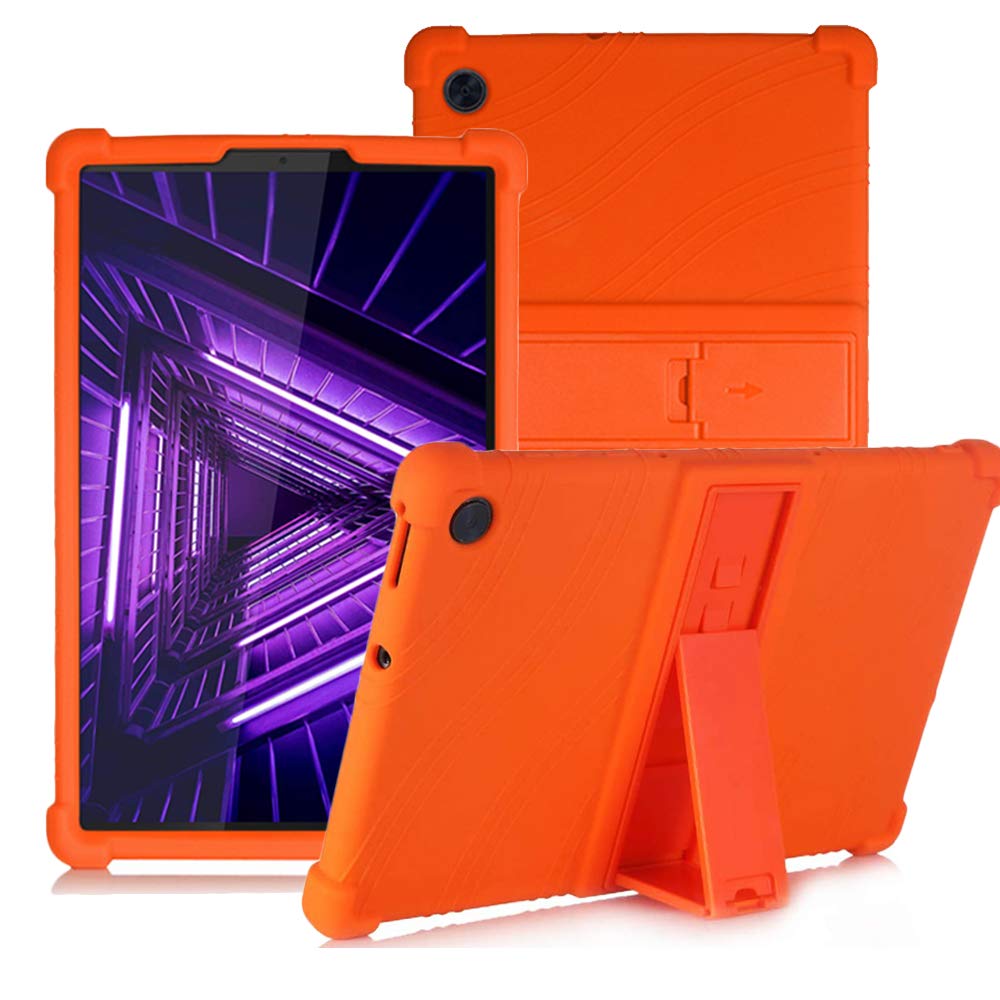 YGoal Silicone Case for Lenovo Tab M10 Plus - Light Weight Kids Friendly Soft Shock Proof Protective Cover for Lenovo Tab M10 Plus TB-X606F 10.3 2020, Orange