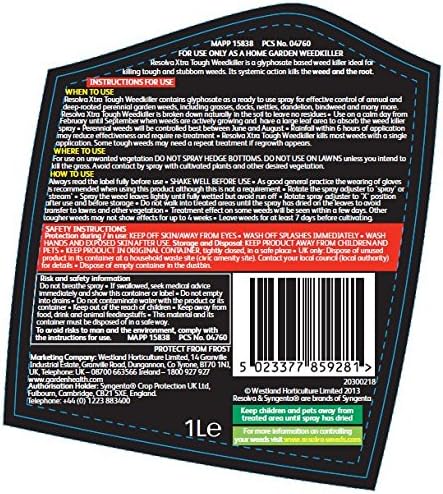 Resolva Xtra Tough Ready to Use Weedkiller, 1 L - Image 4