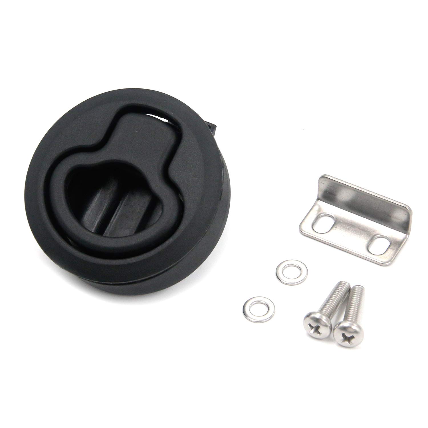 Slam Latch Hatch Round Pull Latch with Lock for 1/2 Replace Door RV