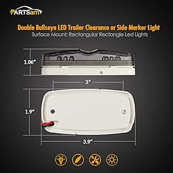 Partsam 14x Red/Amber Double Bullseye led Light