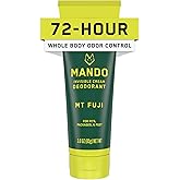Mando Whole Body Deodorant For Men - Invisible Cream - 72 Hour Odor Control - Aluminum Free, Baking Soda Free, Skin Safe - 3 Ounce Tube (Mt Fuji)