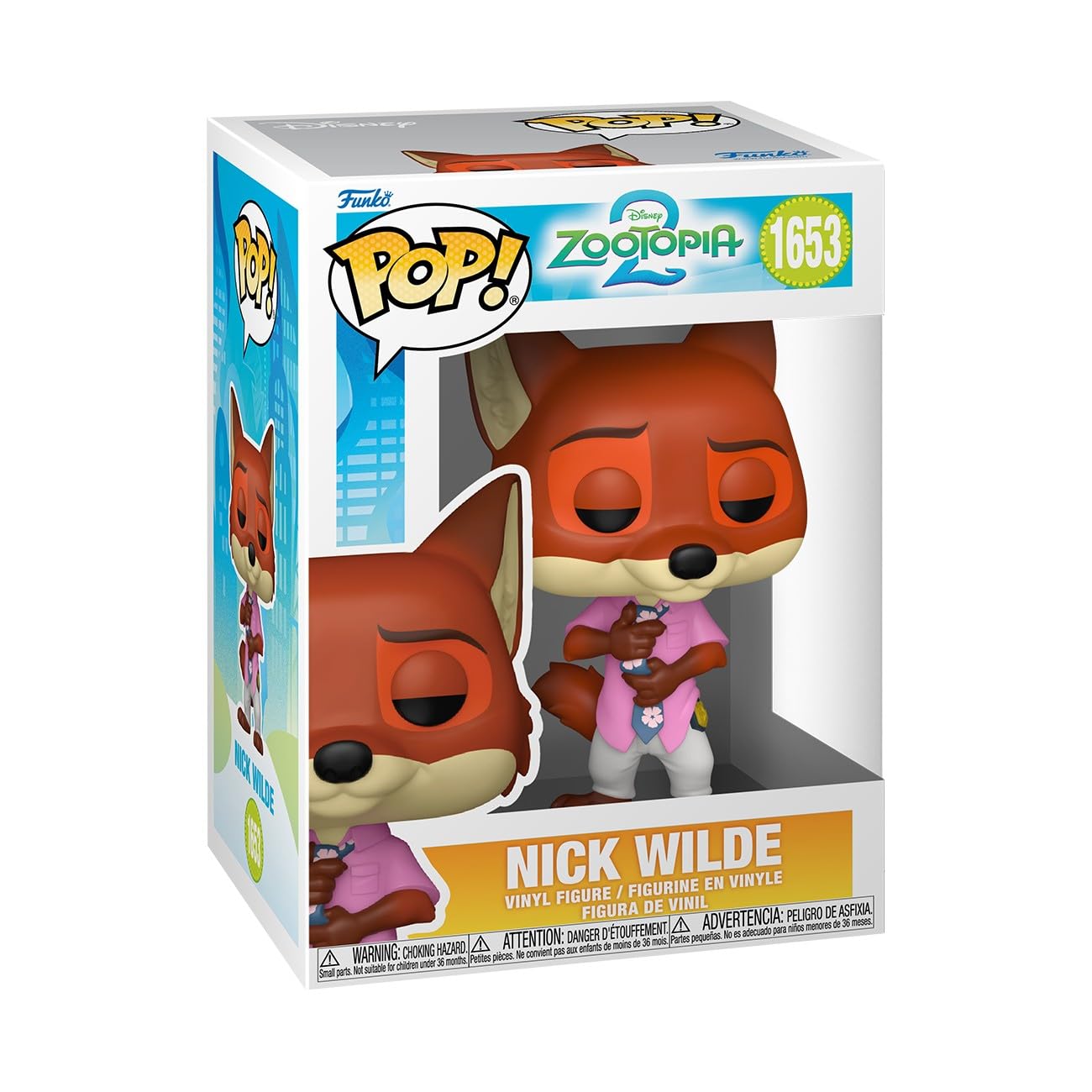 Funko Pop! Disney: Zootopia 2 - Nick Wilde - Collectable Vinyl Figure - Official Merchandise - Toys for Kids & Adults - Cartoon/Animation Fans - Model Figure for Collectors and Display