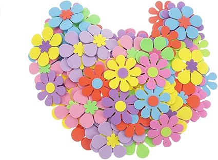 Amazon Com Foam Flowers Shapes For Handcrafts Art Projects Home