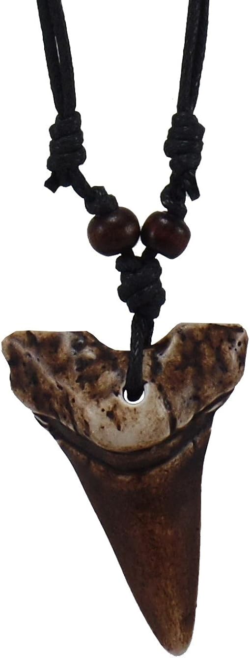 Resin Shark Tooth Necklace-Shark Necklace-Shark Tooth-Hawaiian Necklace-Shark Jewelry-Surfer Necklace