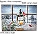 BANBERRY DESIGNS Christmas Candle Lantern & Cardinals LED Canvas Print - Snowy Winter Pine Trees Window Scene - Lighted Picture - Wall Art with Battery Operated Lights
