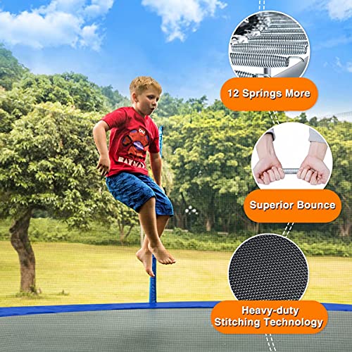 Zupapa 2021 Design 15ft 14ft 12ft 10ft Yard Trampoline with Safety Enclosure Ladder Jumping Mat