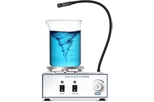 BAITUSS Magnetic Stirrer Hot Plate w/Stir Bar, Hot Plate Stirrer w/Universal Joint, Max 67⅔ fl.oz Magnetic Hotplate Stirrer,Max 2600RPM Hot Plate with Magnetic Stirrer