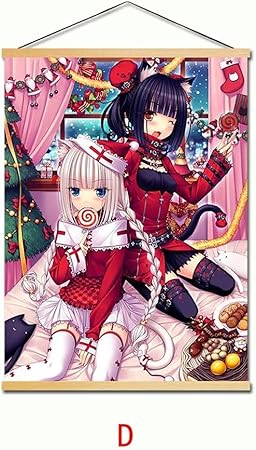 Amazon Co Jp 北欧のキャンバステーブルプリントチョコレートとバニラアニメ 居間の木製ロール壁画ポスターの家の装飾の絵画 30cmx40cm Yxcv1490 04 Generic