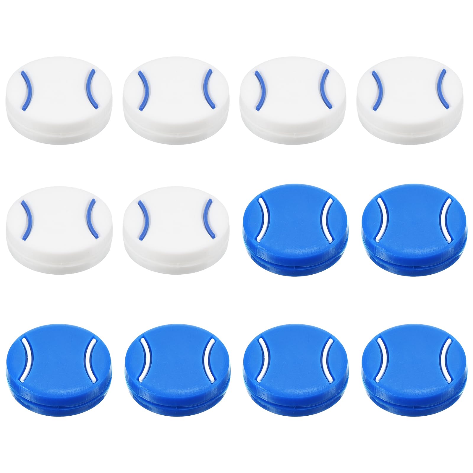 PATIKIL Tennis Racket Vibration Dampener, 12 Pack Tennis Racket Damper Silicone Racket String Shock Damping Absorber for Tennis Racket and String, Blue/White