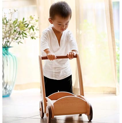childs wooden trolley with bricks