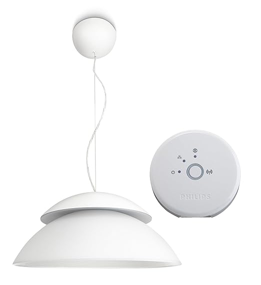 title=Philips Hue Beyond Lampadario a Sospensione LED con Bridge, Bianco