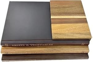 Cutting Boards Kitchen 3 Pieces Book Shaped Thickened Chopping Boards Kitchen Cheese Meat Vegetables