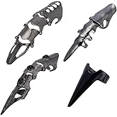 arricraft 8 Pcs 4 Styles Full Finger Claw Rings, Alloy Gothic Full Finger Armour Bendable Knuckle Joint Ring Halloween Open Ring for Men Women Punk Cosplay Party Halloween