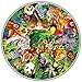 A Broader View Wild Animals Round Table Puzzle - 500 Pieces, Jigsaw Puzzles For Adults & Kids, Suitable For Groups Of 2 Or More, Everyone Gets The Best Seat At The Table, Incl. 12x12” Poster