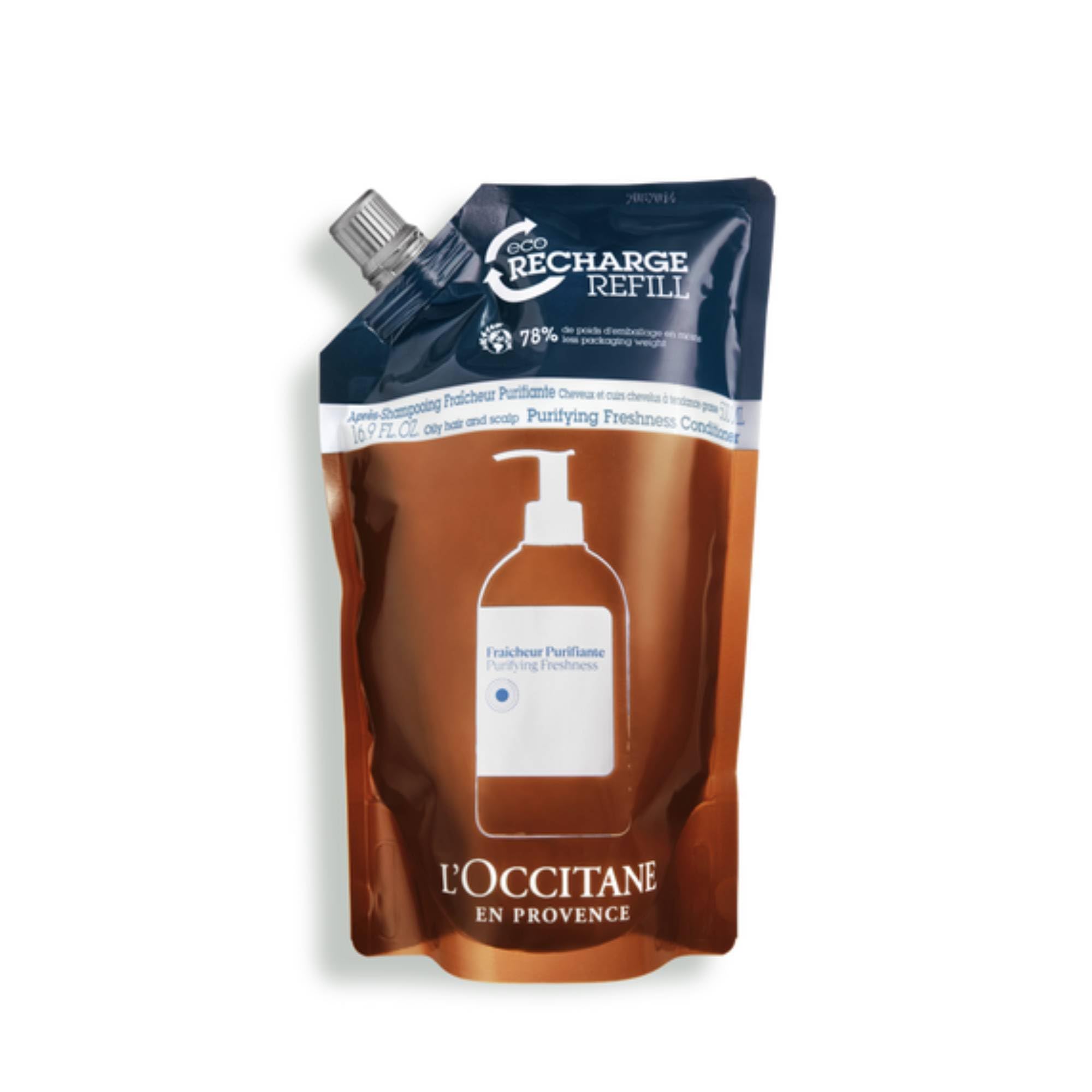 L'OCCITANE - Purifying Freshness Conditioner Refill - 500 ml - Oily hair and scalp - Made in France