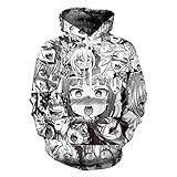 Ahegao Hoodies Sweatshirt Winter Men's Long Sleeve Pullovers Funny 3D Print Tracksuit Plus Size Dropship