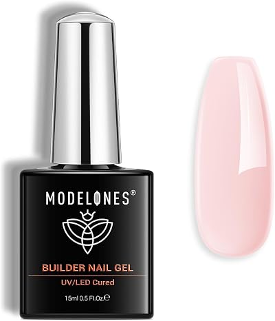 Modelones Builder Gel 8 in 1 Barely Pink Nail Gel Builder 15 ml
