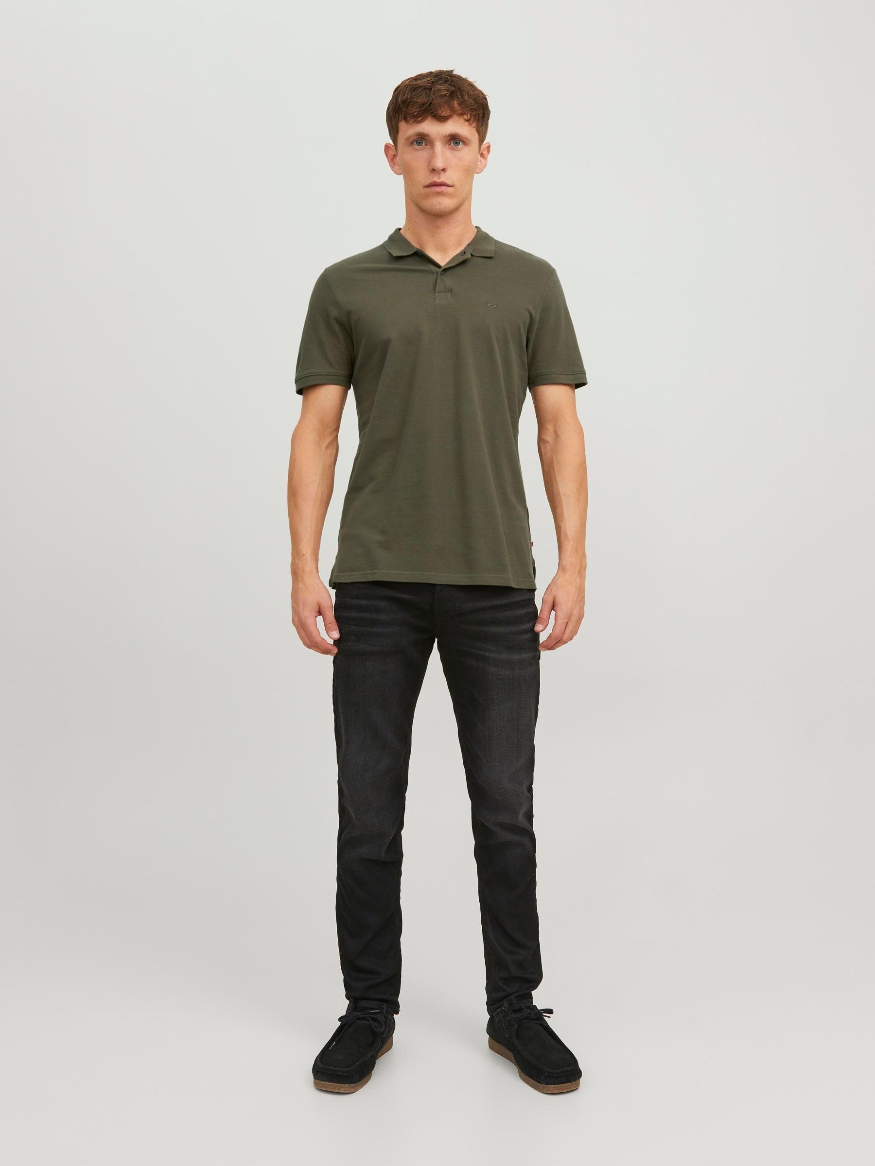 JACK & JONES Herren Jjebasic Noos Poloshirt, Olive Night, L EU 4