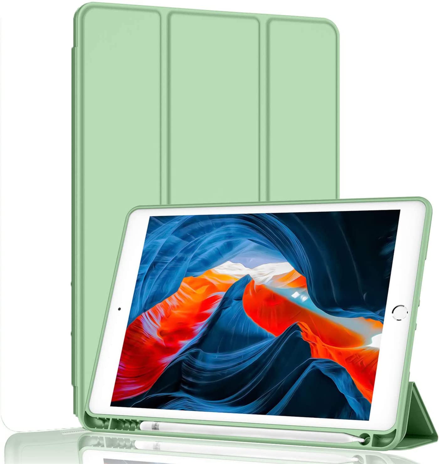 BXGH Case for iPad Pro 11 Inch, Model 2022/2021/2020/2018 Compatible with Pen Cover for Auto Wake/Sleep (Matcha Green)