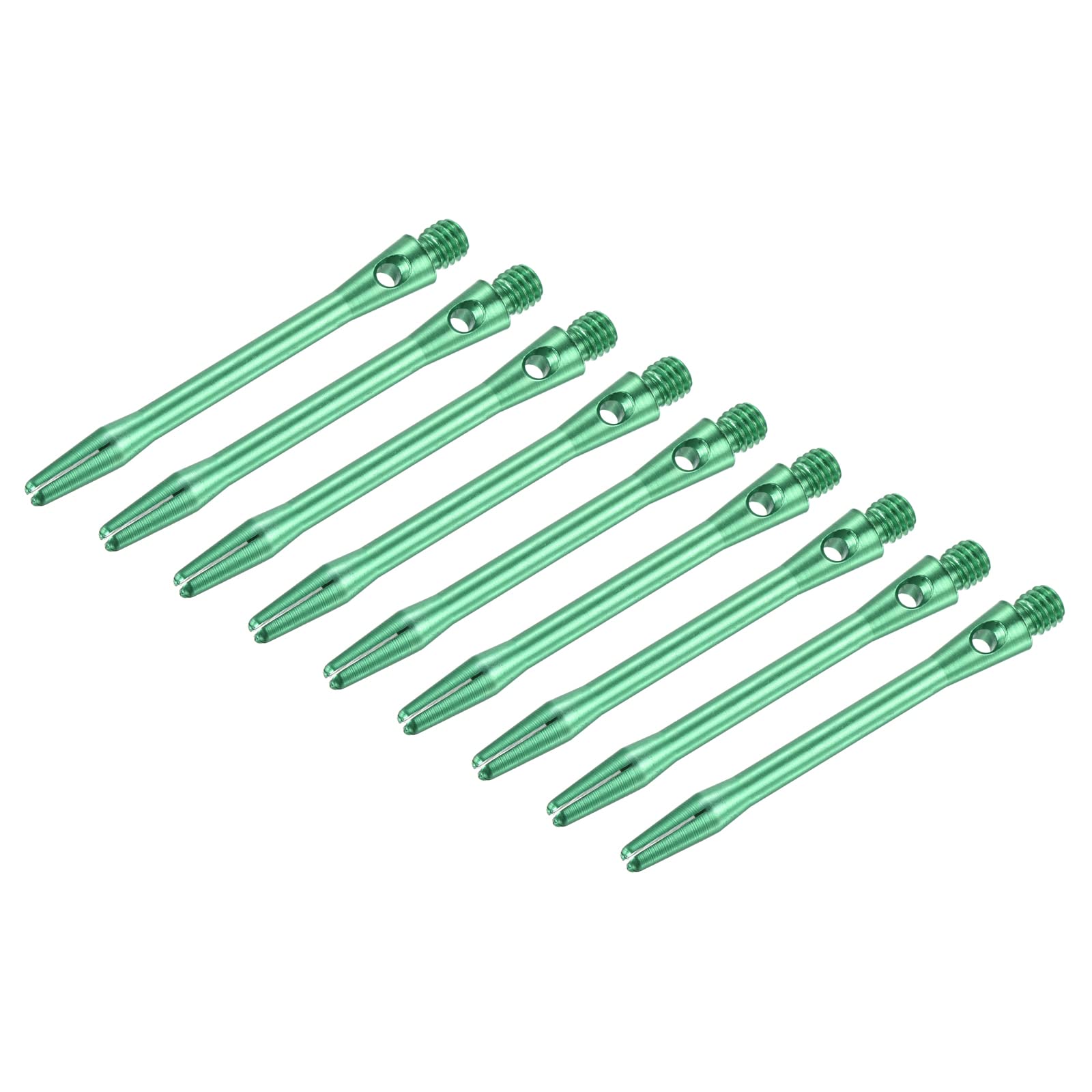 PATIKIL 48mm Aluminum Dart Shafts, Medium 2BA Thread Dart Stems Dart Accessories Throwing Fitting for Steel Tip - 9 Pack (Green)