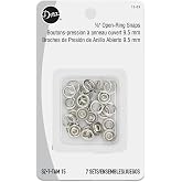 Dritz 15-65 Snap Fasteners, Size 15 (3/8-Inch), Nickel 7-Count