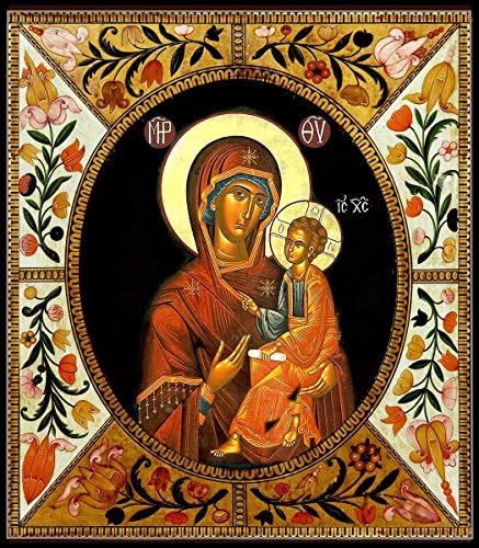 Virgin Mary and Christ Child Canvas Icon Print