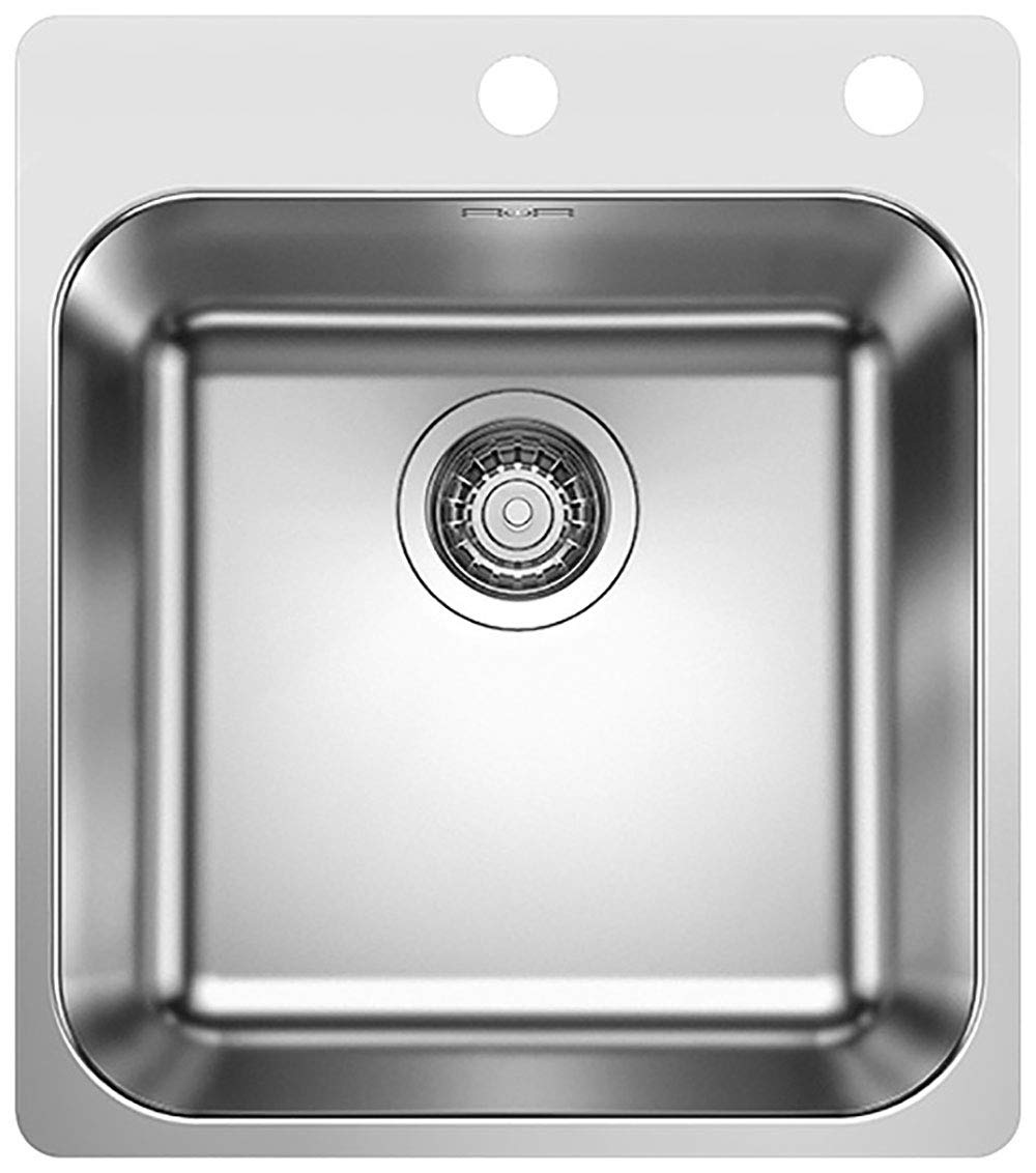 BLANCO Supra 400-IF/A – Stainless Steel Sink for 45 cm Wide Base Units – with IF Flat-Rim and Integrated Mixer Tap Ledge – 523357