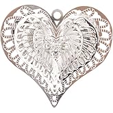 longsheng 10pcs Silver Heart Hanging Suncatcher DIY Metal Parts Hand-Crafts Pendant Ornament Drop