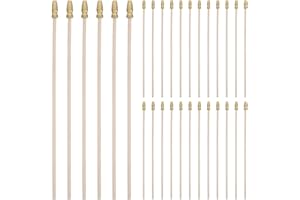 TOBBOMEY 40PCS Wood Flagpole Sticks: Mini Handheld Wooden Flag Poles for Meeting Room Decoration and Celebration Events - DIY