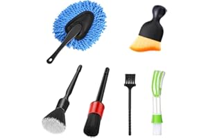 Fitosy Car Interior Duster Detail Brush Cleaning Kit, Soft Dash Vent Dusting Car Detailing Brushes Set Accessories Essentials Supplies Tools for Auto,Truck,SUV,RV