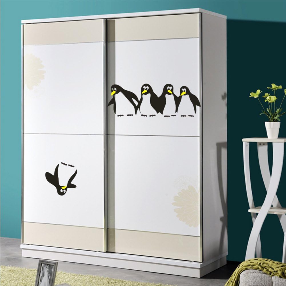 Funny Fridge Sticker, Cute Diving Pengiuns Wall Sticker Decal Transfers for Closet Fridge Wall Decoration - Image 3