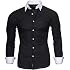 Camicia slim fit PICCADILLYMOOD cotone NO STIRO riga azzurra - vendita