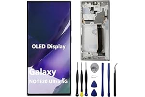 LASYTY OLED for Samsung Galaxy NOTE20 Ultra SM-N985F Screen Replacement NOTE20Ultra 5G SM-N986U SM-N986U1 SM-N986W LCD Display Touch Screen Digitizer Support Fingerprint and S-Pen (with White Frame+Tools)