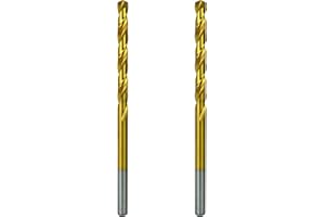 Greycore Tools 5/16 Inch x 6 Inch Cobalt Aircraft Extension Bit – 2 Pack M35 Cobalt Drill Bit, Industrial Titanium Coating – Drill Bits for Steel, Hard Metal, Cast Iron, Wood, Plastic (5/16" x 6")