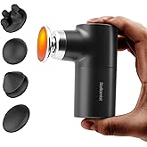 Stellamist Mini Thermal Massage Gun with Heat, Portable Hand Held Massager Gun with Heat, Portable Percussion Muscle Massager with 4 Massage Heads for for Dad, Office, Home, Athletes