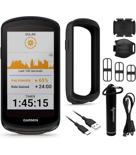 Amazon.com: Garmin Edge® 1040 Solar, GPS Bike Computer with Solar